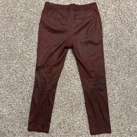 Free People Pull On Vegan Suede Like Legging Burgundy Skinny Pant, Size 29 - Picture 14 of 14